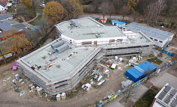 Oberschule Hermannsburg: Baustelle am 01.12.2020