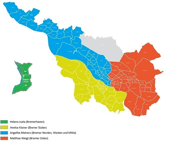 Örtliche Zuständigkeit Landesjugendamt für Kindertageseinrichtungen im Land Bremen