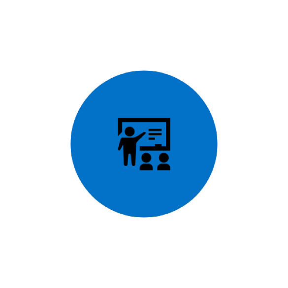 Icon mit Buch und einer Glühlampe, die für Ideen und Lernen steht.