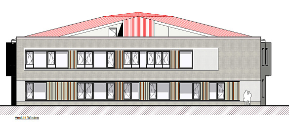 Bauma&szlig;nahme Oberschule an der Lehmhorster Stra&szlig;e: Ansicht von Westen