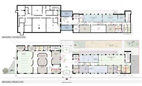 Schule &Uuml;berseestadt: Grundriss zur Planung f&uuml;r das Schuljahr 2020/21