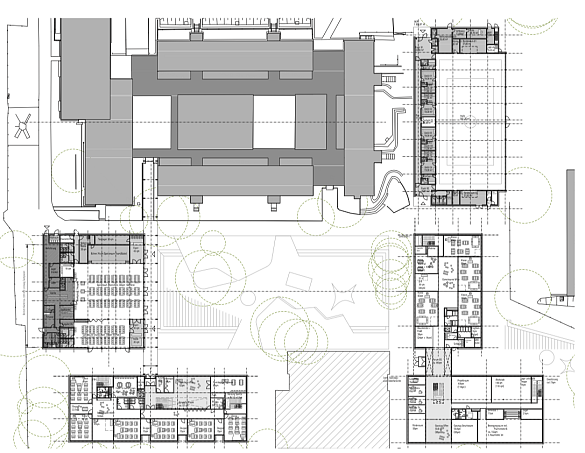 Kaisen Campus Bremen Skizze Erdgeschoss gesamt