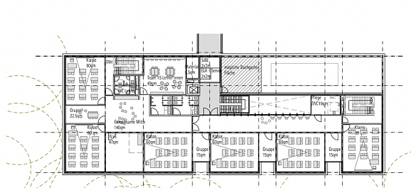 Kaisen Campus Bremen Skizze 2. Obergeschoss