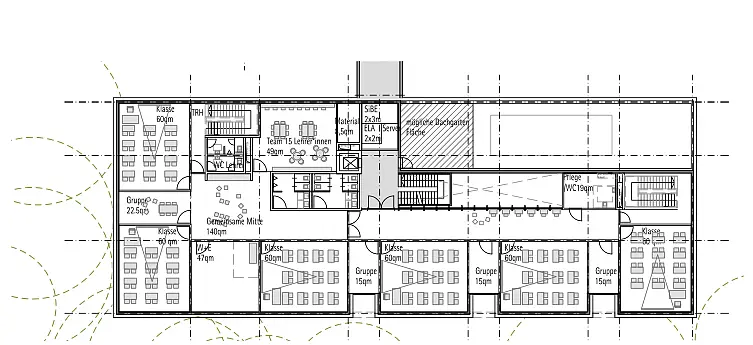 Kaisen Campus Bremen Skizze 2. Obergeschoss