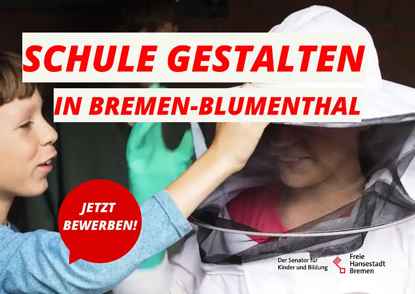 Kachel auf der steht: Schule gestalten in Bremen-Blumenthal 
