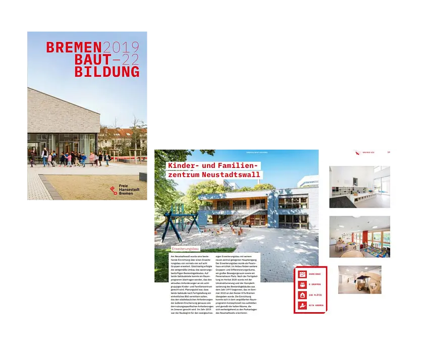 Hier ist das Titelbild der neuen Broschüre Bremen baut Bildung zu sehen