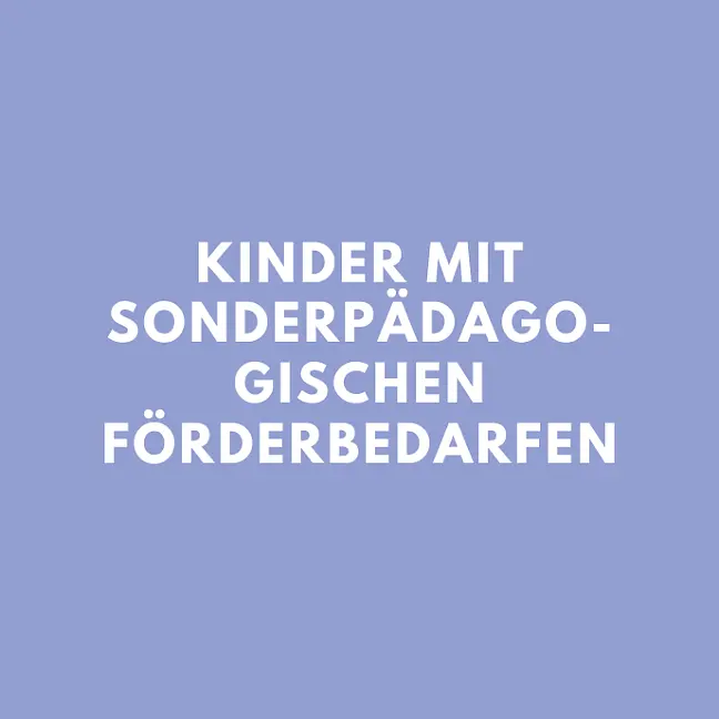 Eine Kachel, auf der Steht: Kinder mit sonderpädagogischen Förderbedarf