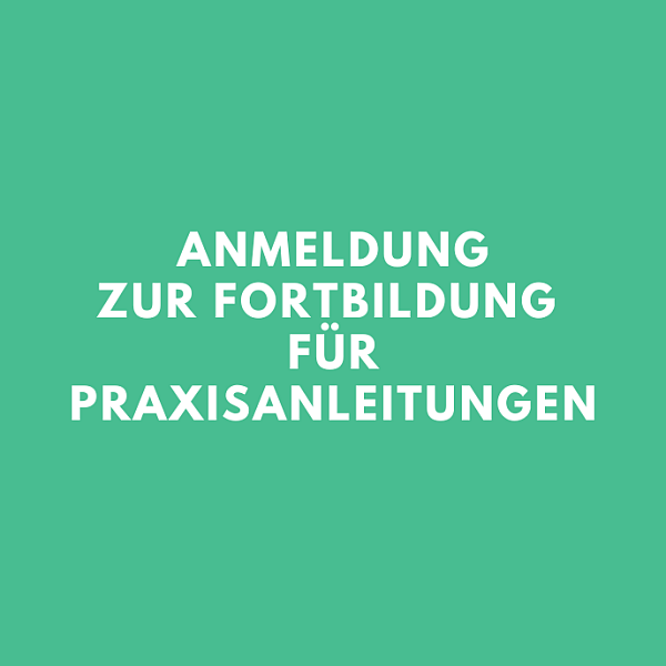 Kachel - Anmeldung zur Fortbildung für Praxisanleitungen