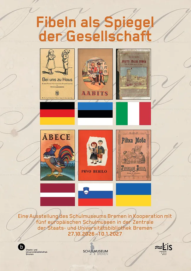 Plakat mit historischen Fibeln drauf