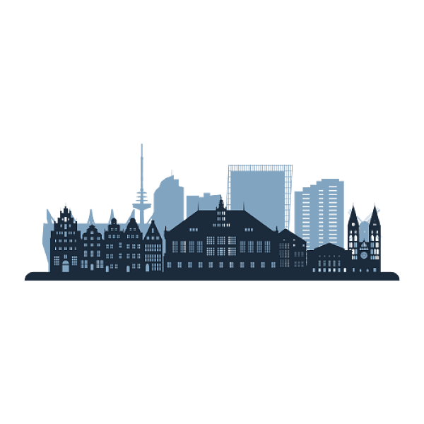 Grafik der Bremer Skyline
