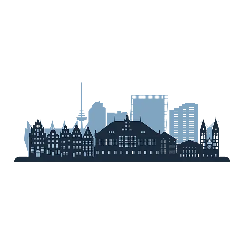 Grafik der Bremer Skyline