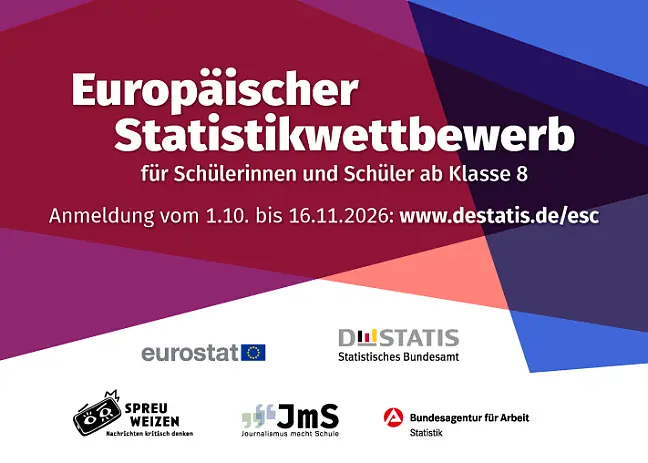 Kachel, auf dem Europäischer Statistikwettbewerb steht 