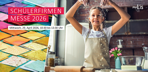 Flyer zur Schülerfirmenmesse 2026 vom Landesinstitut für Schule, Bremen