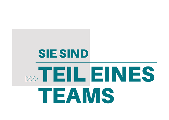 Bild, auf dem steht: Sie sind Teil eines Teams